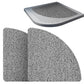2Pcs Sector PVC Anti Slip Loofah Absorbent Quick Drying Shower Mat