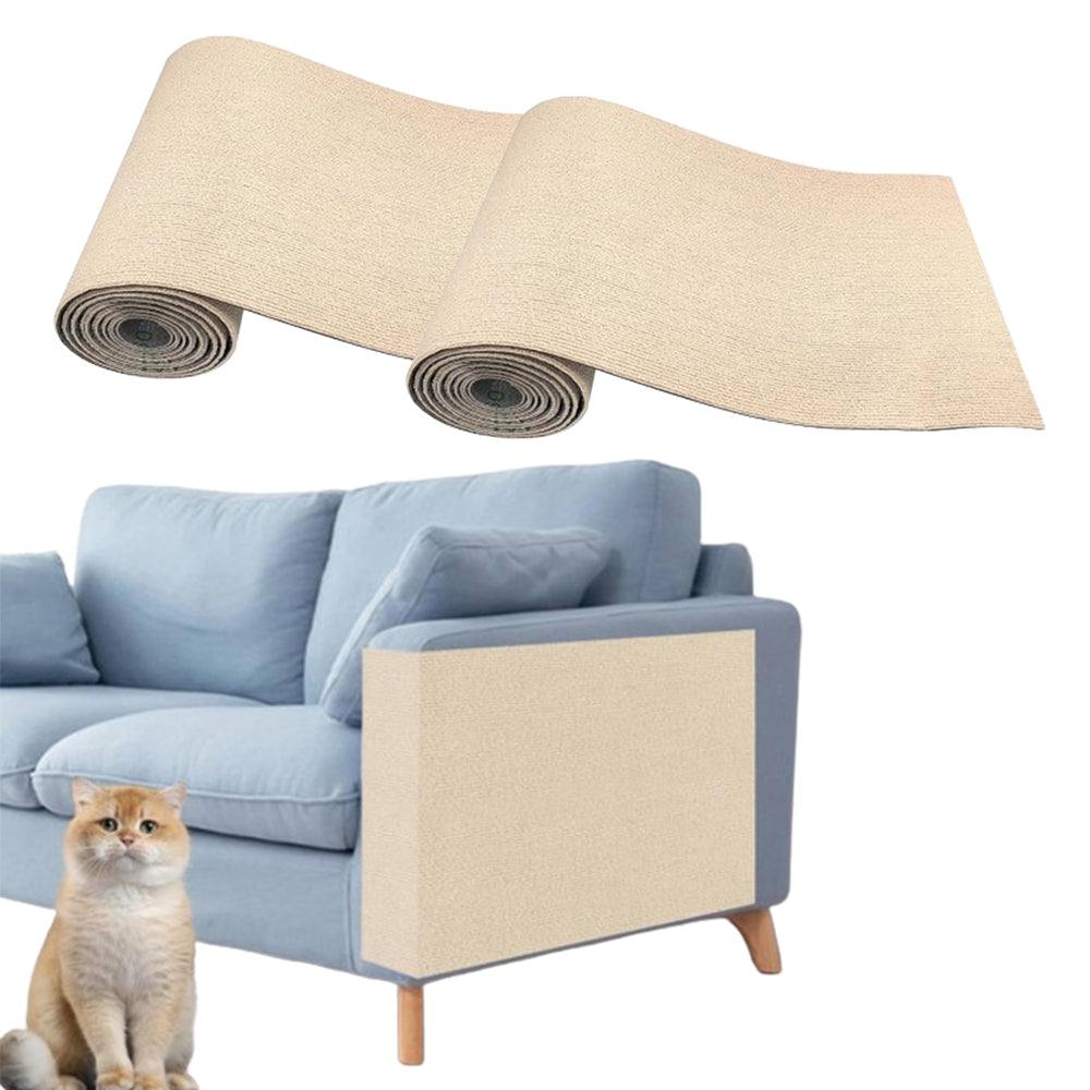 2Pcs Self-Adhesive Cat Scratching Mat Couch Protector