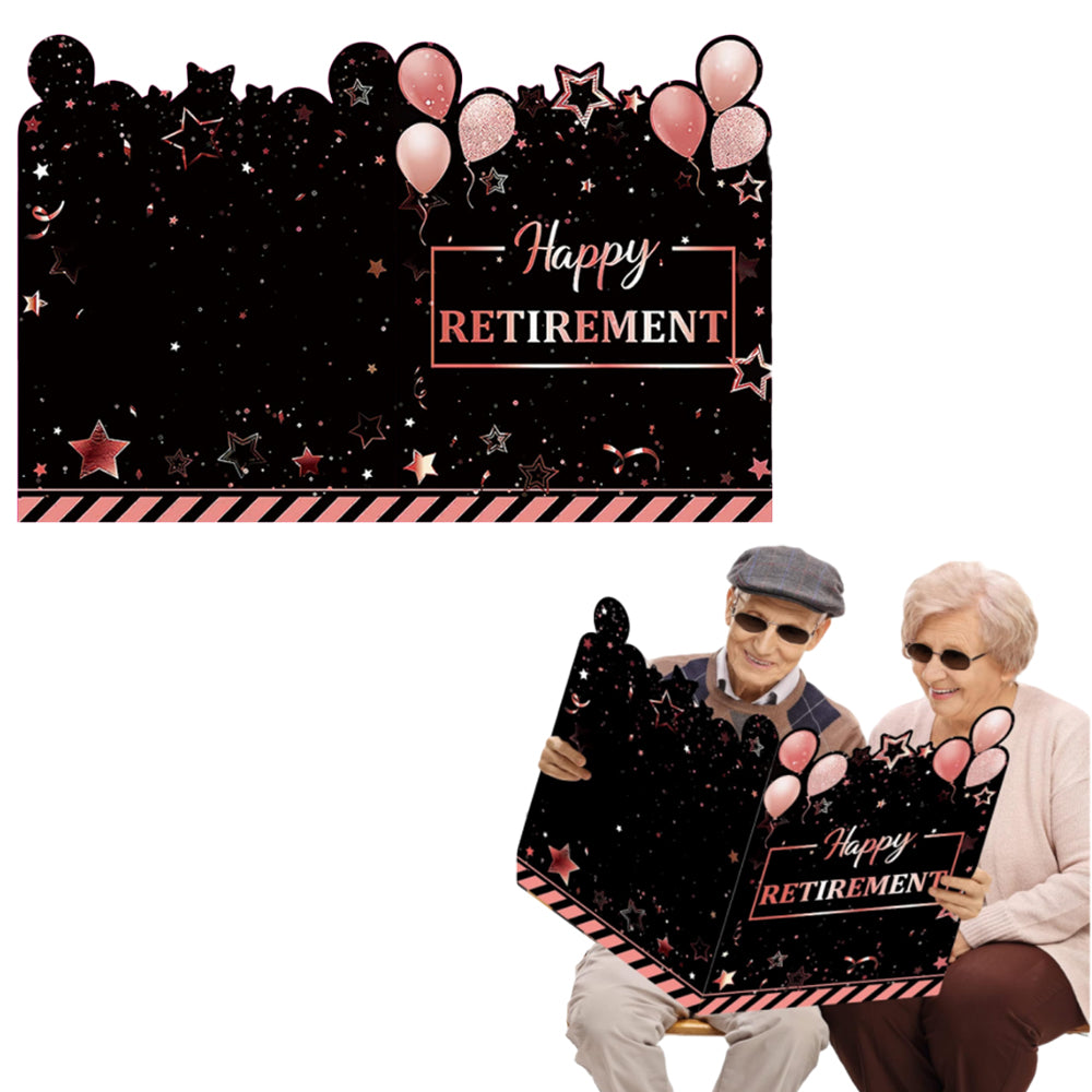 Jumbo Guest Book Happy Retirement Card