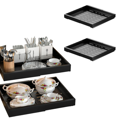 2Pcs Pull Out Expandable Drawer Storage Rack for Kitchen