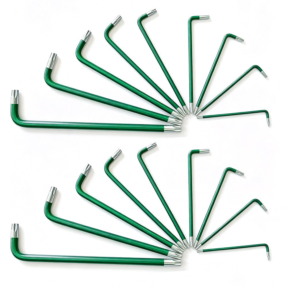 2X9Pcs Long Arm Ball End Hex Key Set with CRV Steel for Car and Motorcycle Repair