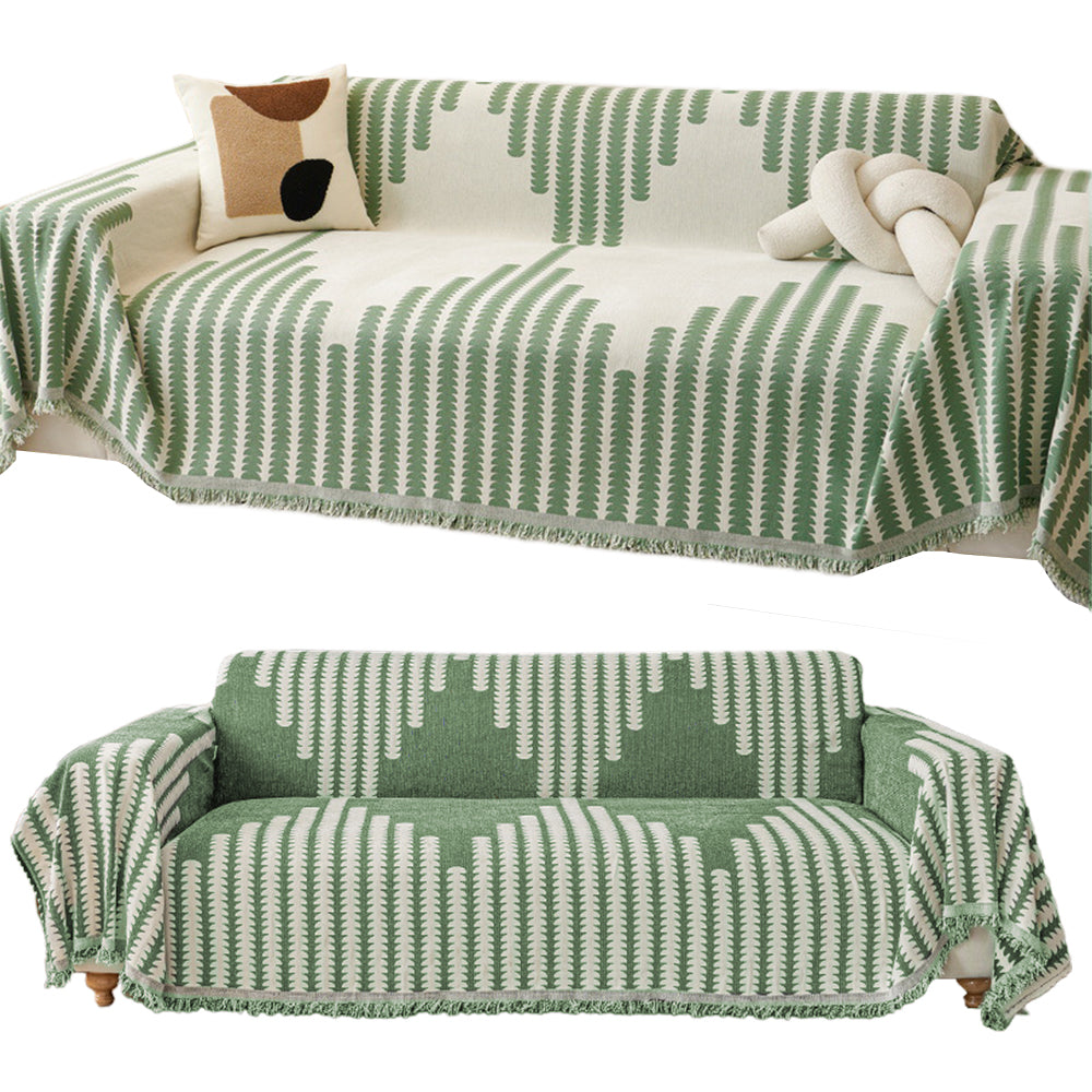 Reversible Double-Sided Minimalist Chenille Sofa Cover