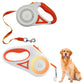 2Pcs RGB 5M Extendable Retractable LED Training Lead Rope Pet Leash