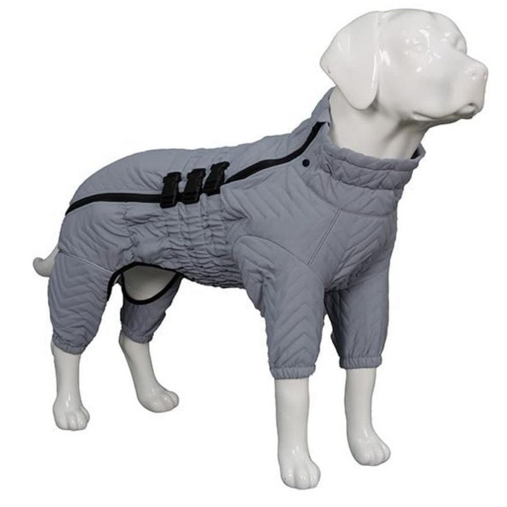 Dog Coat 4 Legs Covered Windproof Waterproof Dog Winter Jacket-Grey