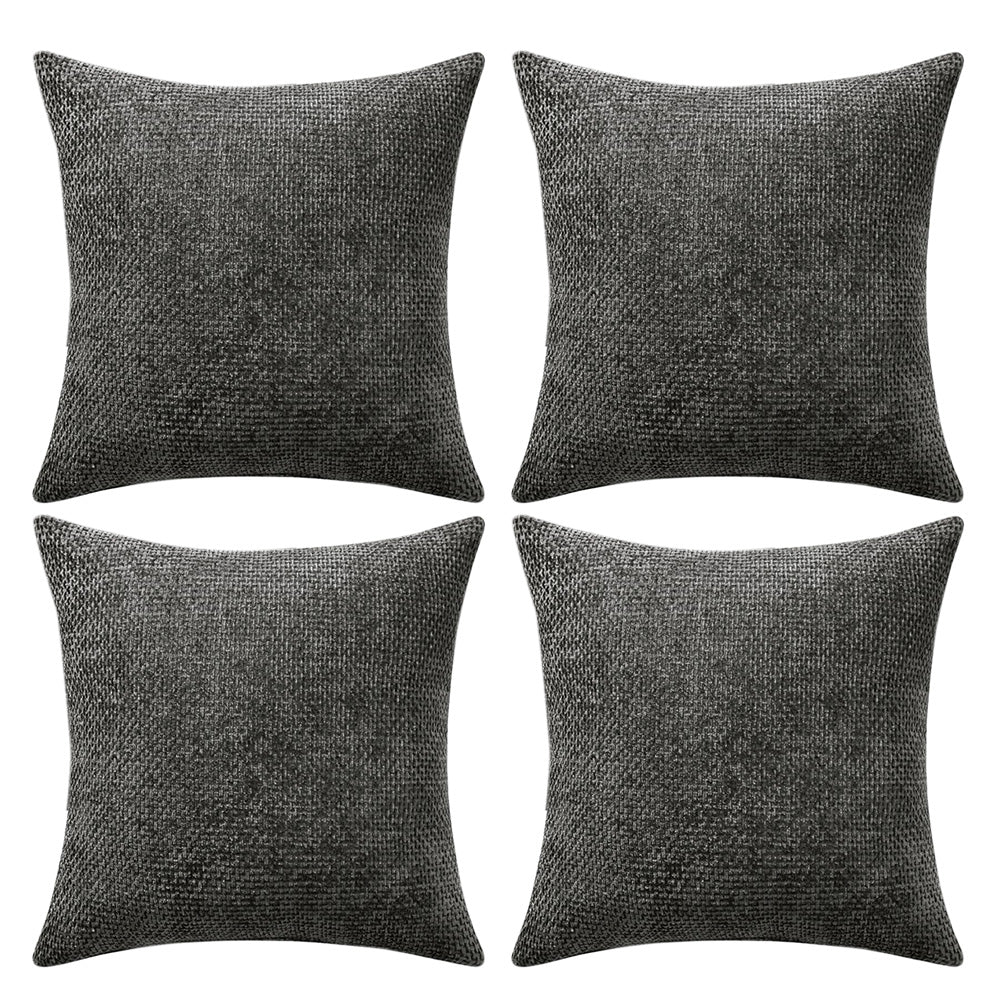 2X2 Pack Chenille Knit Throw Pillow Covers for Couch Bed