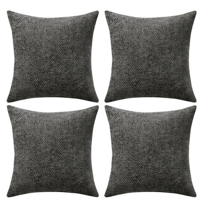 2X2 Pack Chenille Knit Throw Pillow Covers for Couch Bed