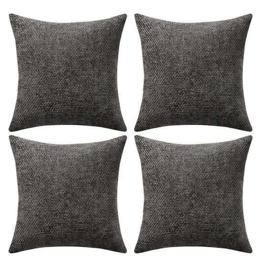 2X2 Pack Chenille Knit Throw Pillow Covers for Couch Bed