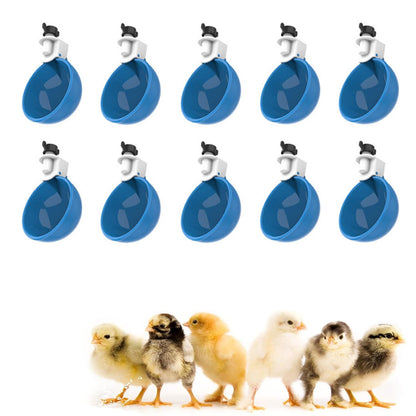 10Pcs Automatic Chicken Drinking Bowl Feeder