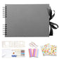 29x21.5CM DIY Photo Album 80 Pages Black Scrapbook Set