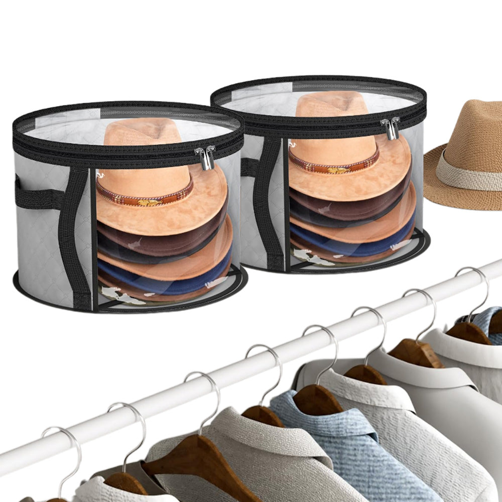 2Pcs Oversized Hat Storage Bag Wide Brims Hat Case for Women Closet