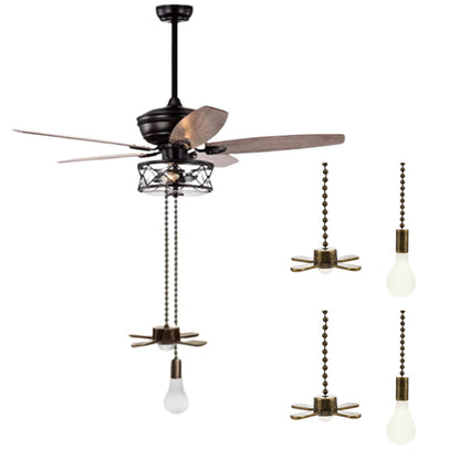 2Pcs Ceiling Fan Light Bulb Pull Chain Beaded Ball Extension Connector Decor