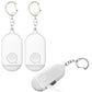 2Pcs Rechargeable Personal Security Alarm Keychain With LED 130dB Self-Defense Alarm