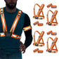 4Pcs Reflective Adjustable Security Vests with 4 Arm Bands for Running