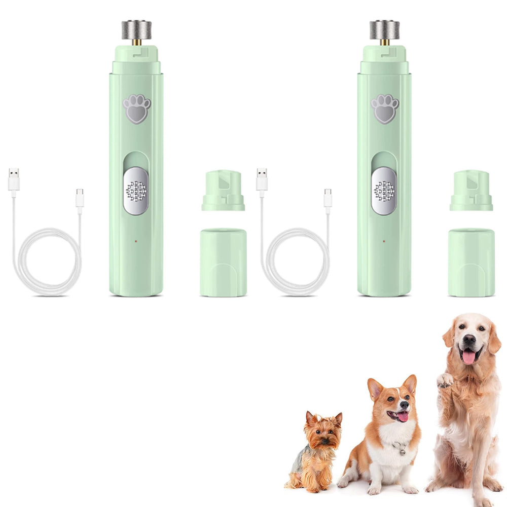 2Pcs Electric Pet Nail Claw Grooming Grinder Trimmer