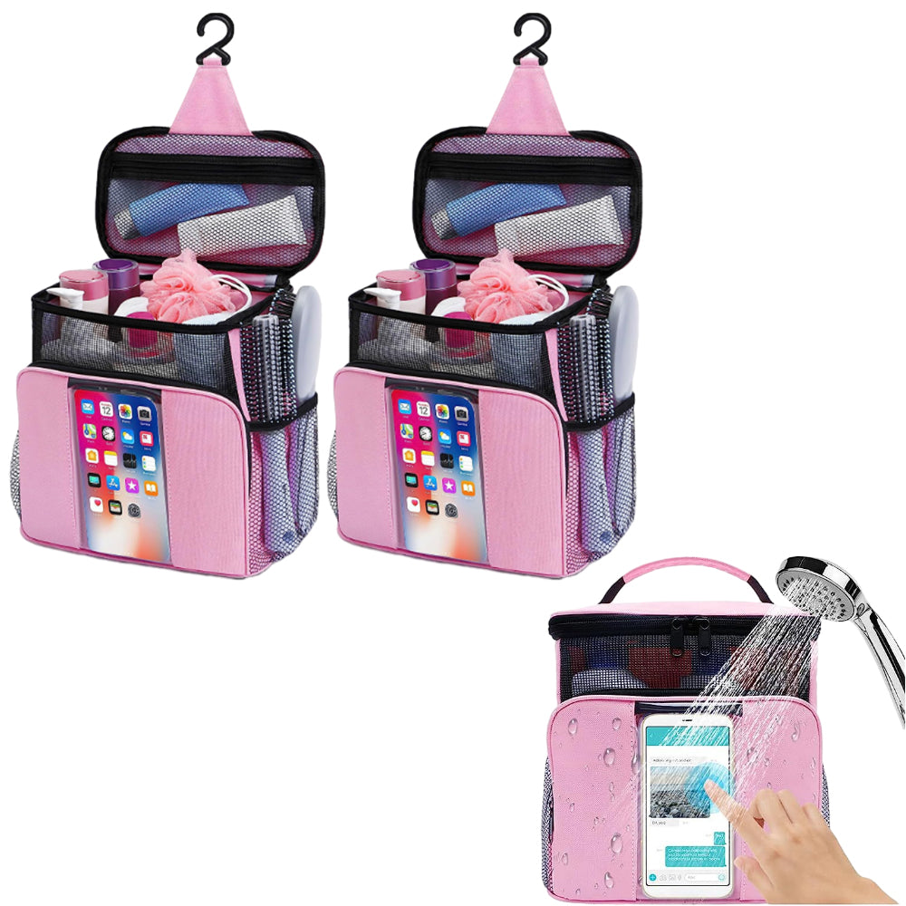 2Pcs Large Capacity Hanging Oxford Travel Storage Makeup Bag