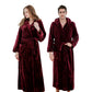 Winter Long Flannel Hooded Bath Robe