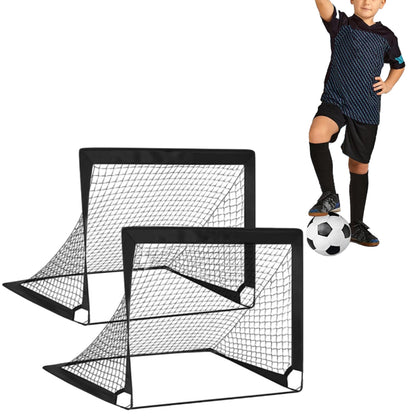 2Pcs 120 x 90 x 90CM Portable Kids Soccer Goal Net  for Backyard