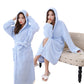 Towelling Wrap Hooded Bathrobe