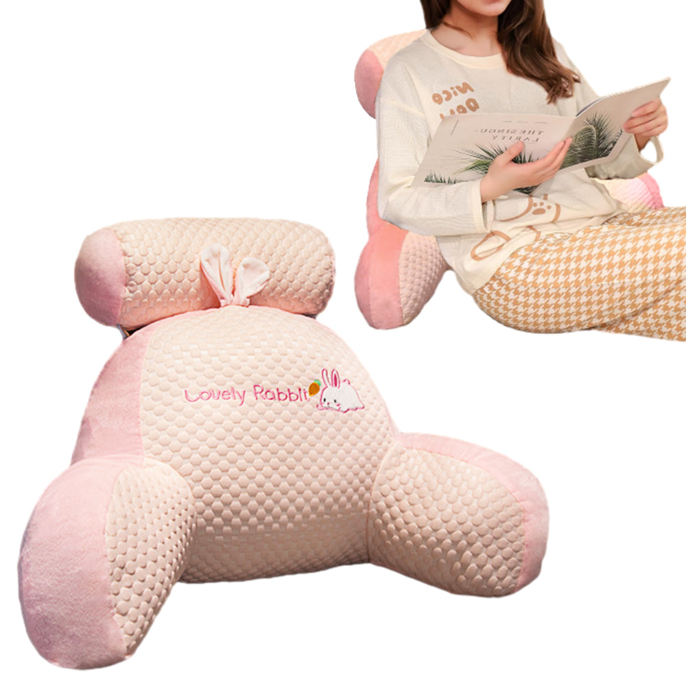 Bed Rest Pillow Neck Lumbar Support Seat Cushion with Arms
