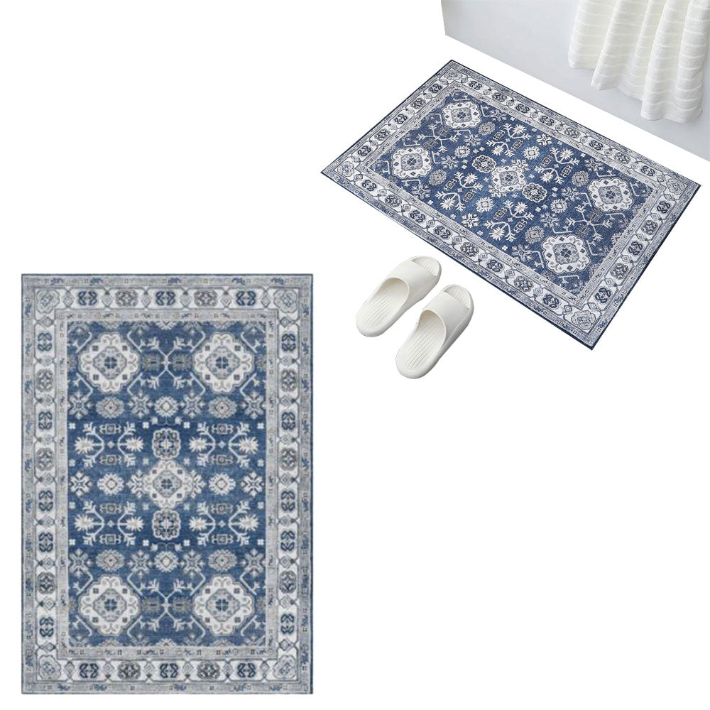 Vintage Design Runner Area Rug Doormat Allover Boho Machine Washable Mat