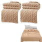 2Pcs Soft Warm Reversible Faux Long Plush Blanket