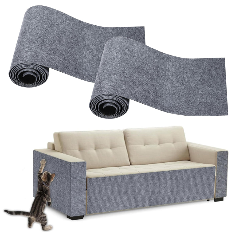 2Pcs Self-Adhesive Cat Scratching Mat Couch Protector