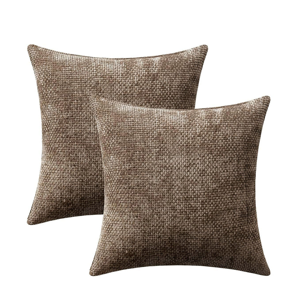 2 Pack Chenille Knit Throw Pillow Covers for Couch Bed