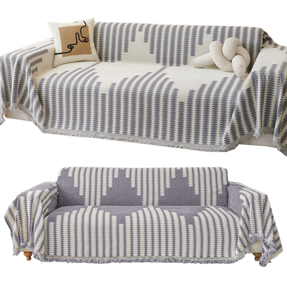 Reversible Double-Sided Minimalist Chenille Sofa Cover