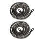 2Pcs Flat Chain Shoulder Strap Replacement Metal Bag Strap with Hook Clasps for Handbags Purses