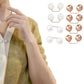 8Pcs Brooch Anti-Exposure Neckline Double-Headed Artificial Pearl Looper Right Angle