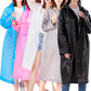 5Pcs EVA Reusable Unisex Waterproof Hooded Raincoat