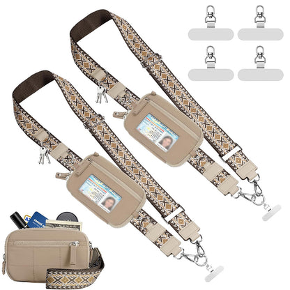2XPhone Lanyard Clip and Go Strap for Phone with Wallet Crossbody
