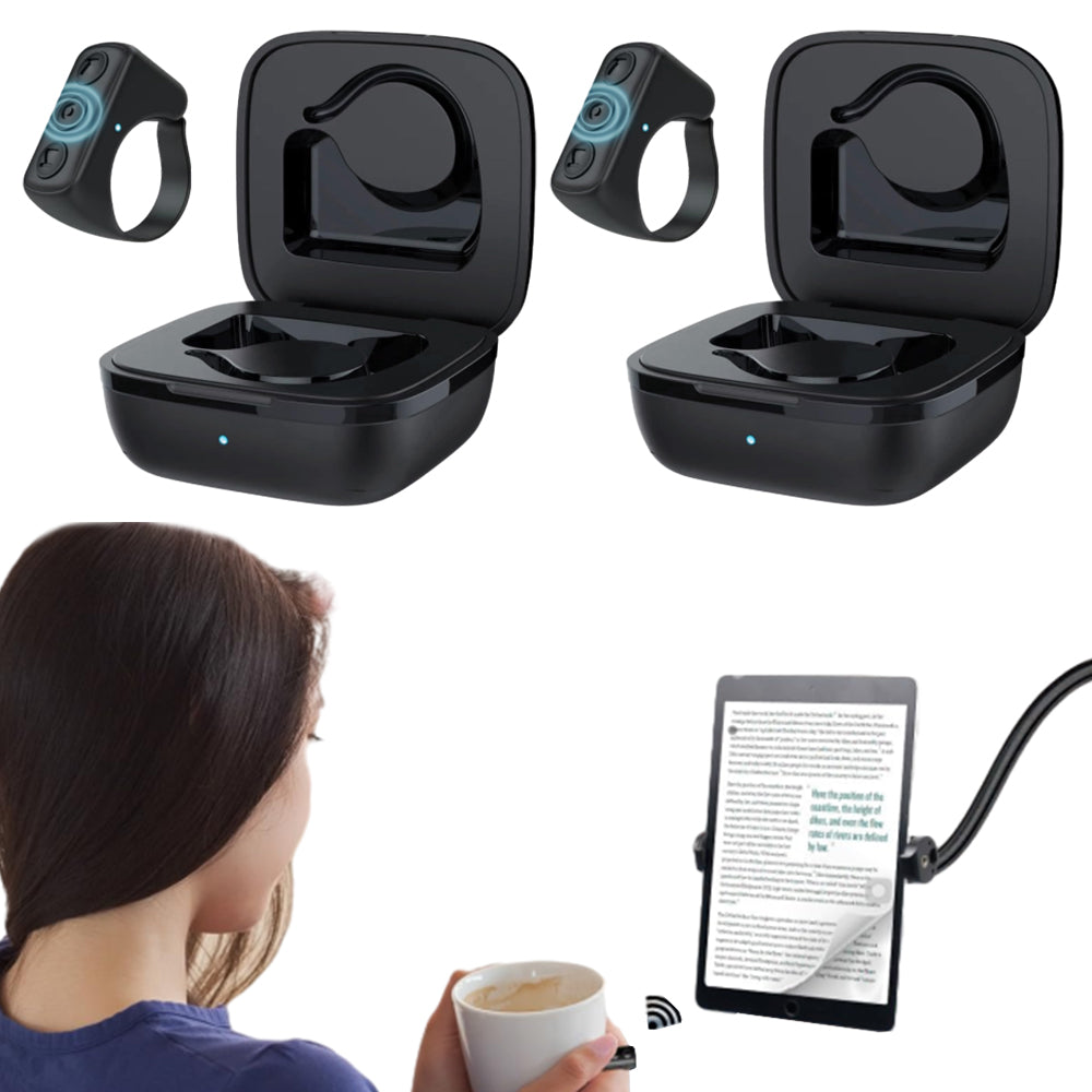 2Pcs Bluetooth Remote Control TikTok Phone Page Turner Ring