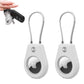 2Pcs AirTag Protective Cases with Keychain for Luggage
