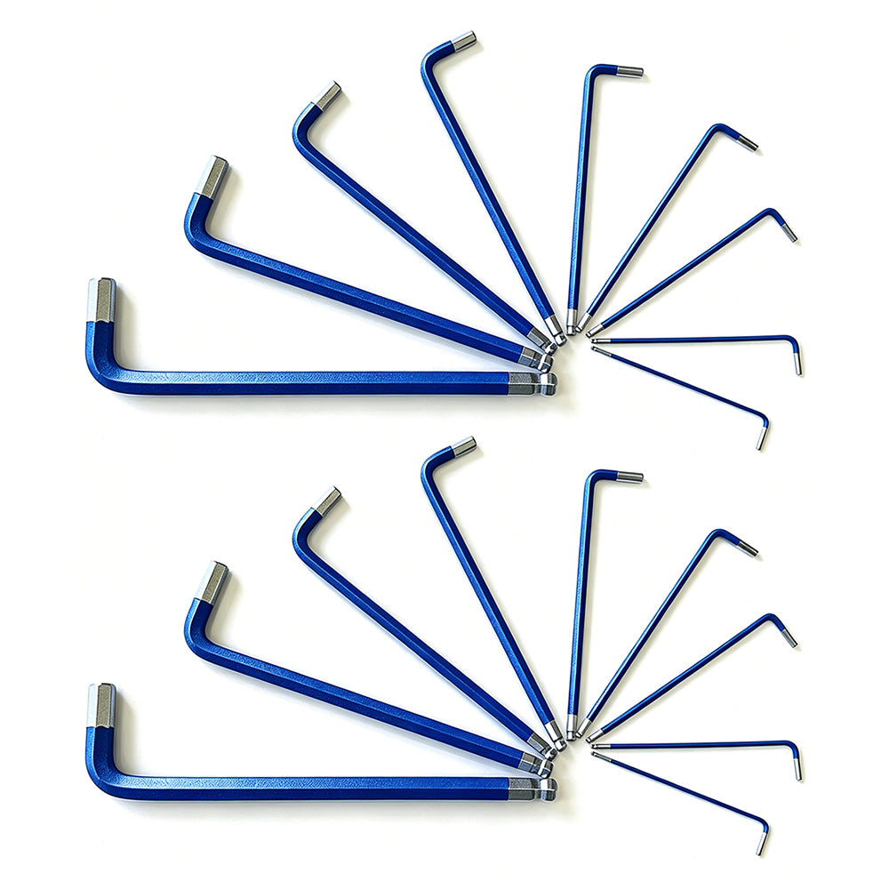 2X9Pcs Long Arm Ball End Hex Key Set with CRV Steel for Car and Motorcycle Repair