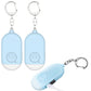 2Pcs Rechargeable Personal Security Alarm Keychain With LED 130dB Self-Defense Alarm