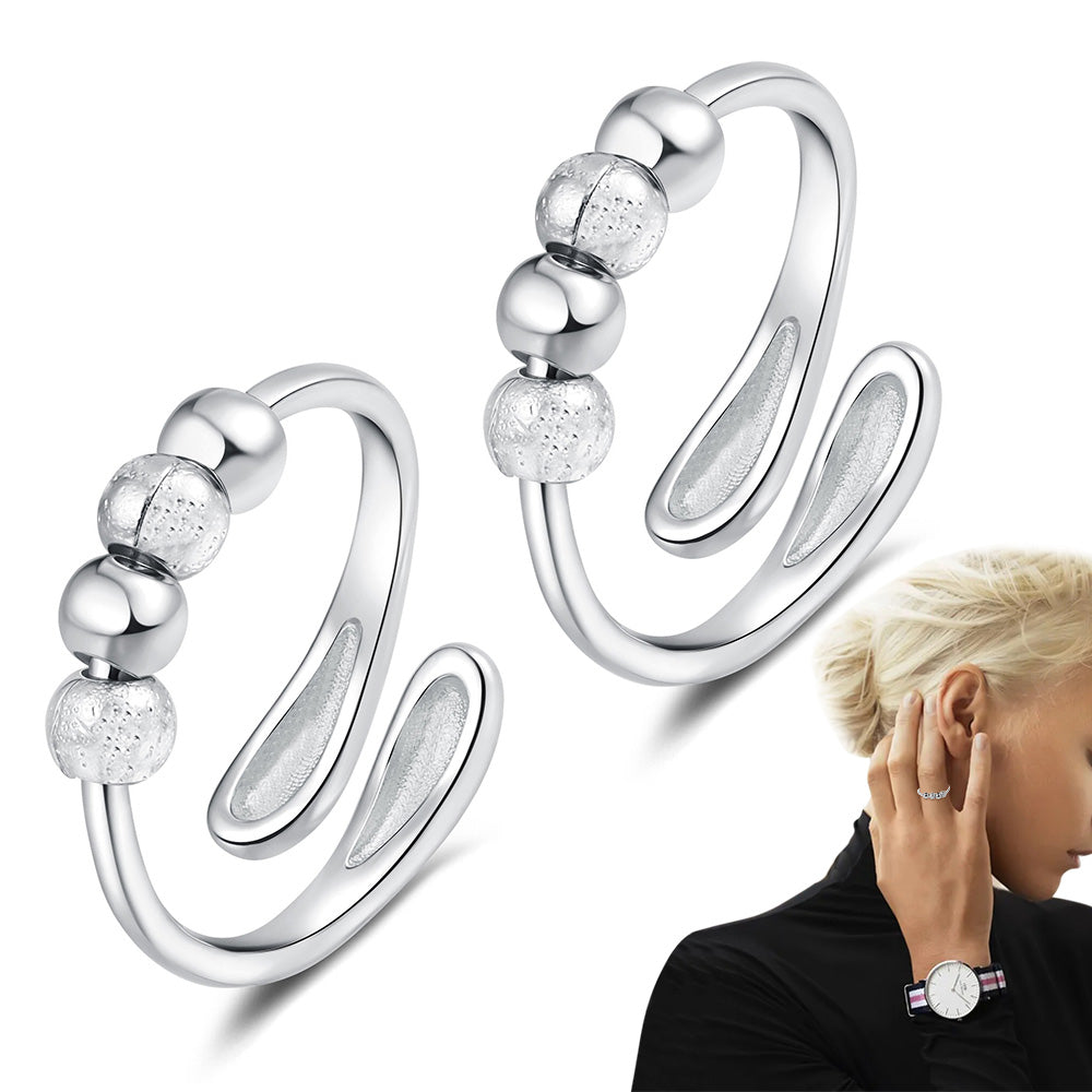 2Pcs Adjustable Fidget Spinner Rings