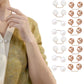 16Pcs Brooch Anti-Exposure Neckline Double-Headed Artificial Pearl Looper Right Angle