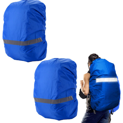 2Pcs Water-Resistant Outdoor Backpack Rain Cover with Reflective Strip