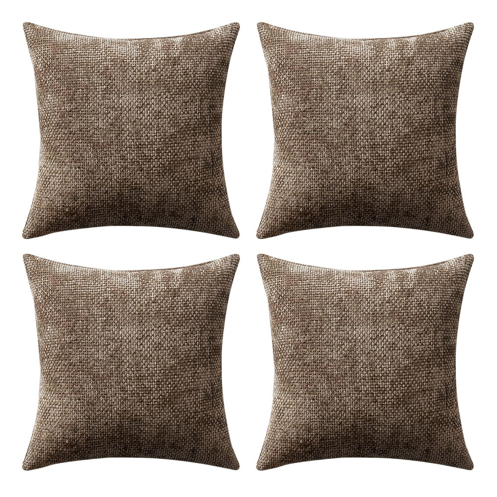 2X2 Pack Chenille Knit Throw Pillow Covers for Couch Bed