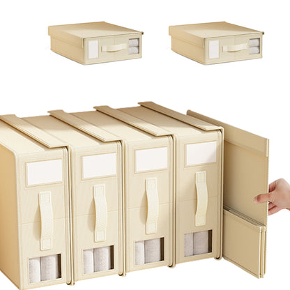 2Pcs Foldable Bed Sheet Storage Bins with Handle