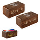 2Pcs Wooden Digital Alarm Clock with Wireless Charger