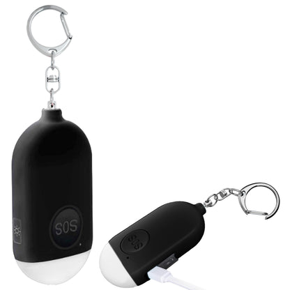 Rechargeable Personal Security Alarm Keychain With LED 130dB Self-Defense Alarm