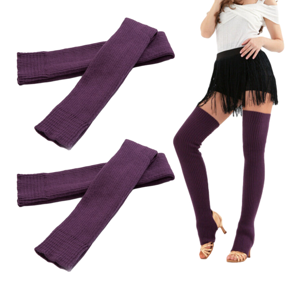 2Pcs Women Knitted Over Knee Long Boot Stocking