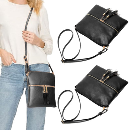 2Pcs Ladies Cross Body Bag with Tassel