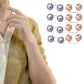 8Pcs Brooch Anti-Exposure Neckline Double-Headed Artificial Pearl Looper Right Angle