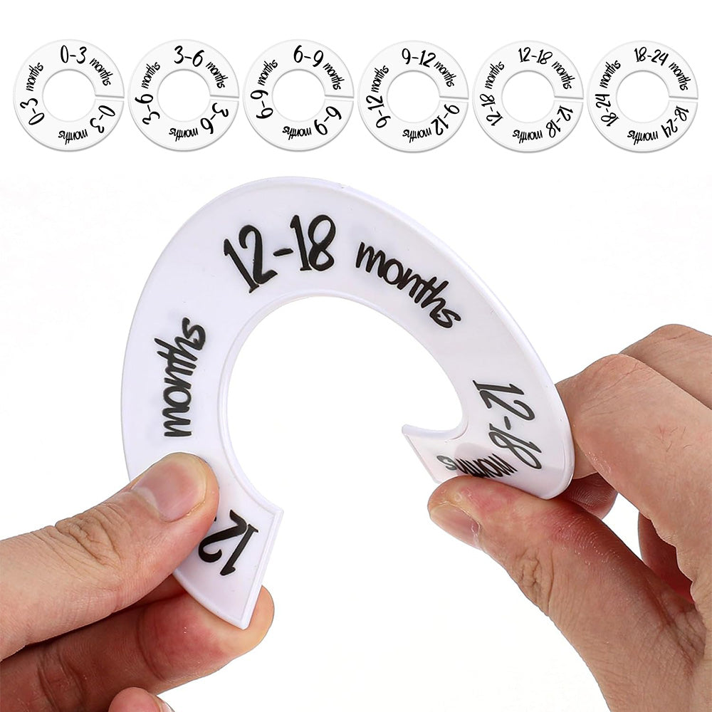 6Pcs Closet Size Dividers Nursery Wardrobe Organizer
