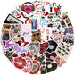 50 Pcs Aesthetic Downtown Girls Stickers Pack Vinyl Waterproof Stickers for Water Bottle Laptop