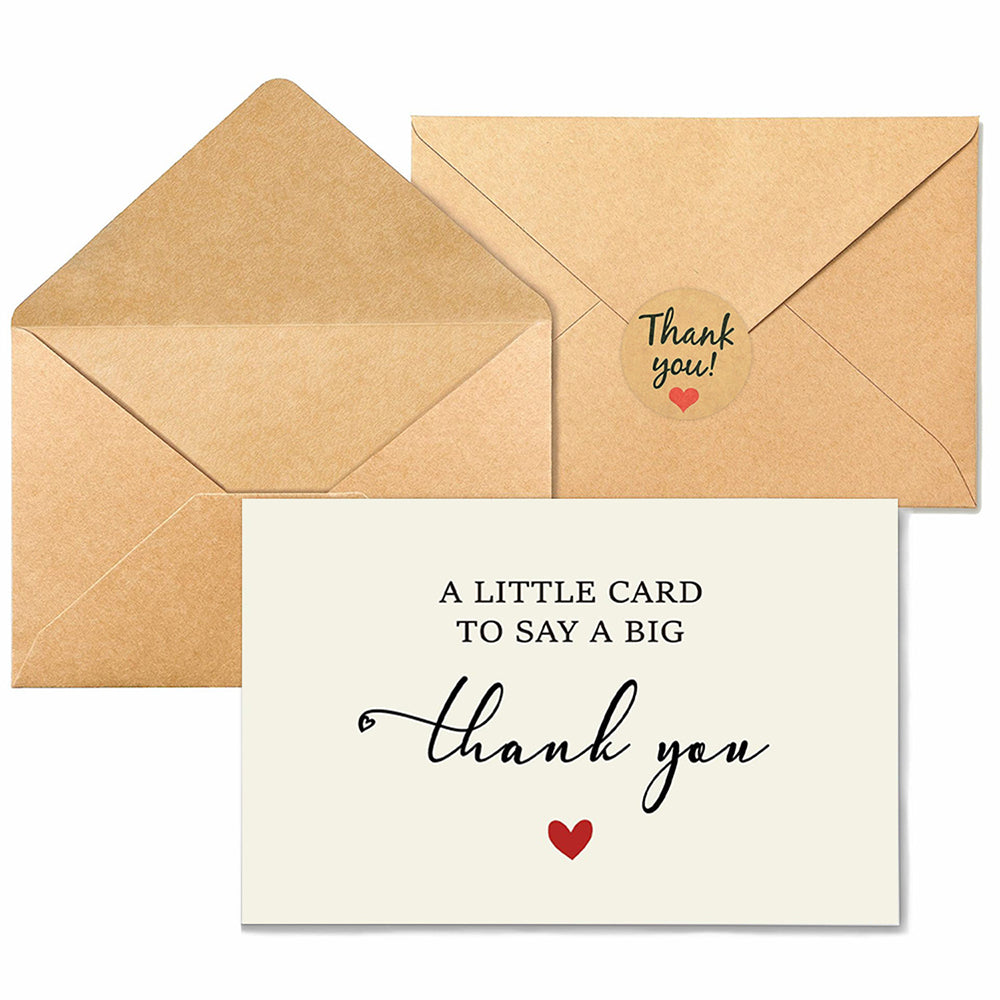 40 Pack Holiday Thank You Greeting Cards with Envelopes and Seal Stickers
