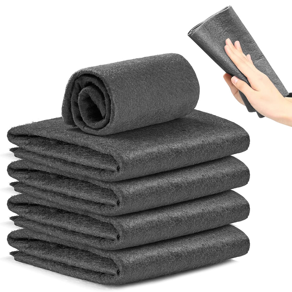 5 Pack Thick Streak Free Cleaning Cloths for Auto Windows Glass Mirrors